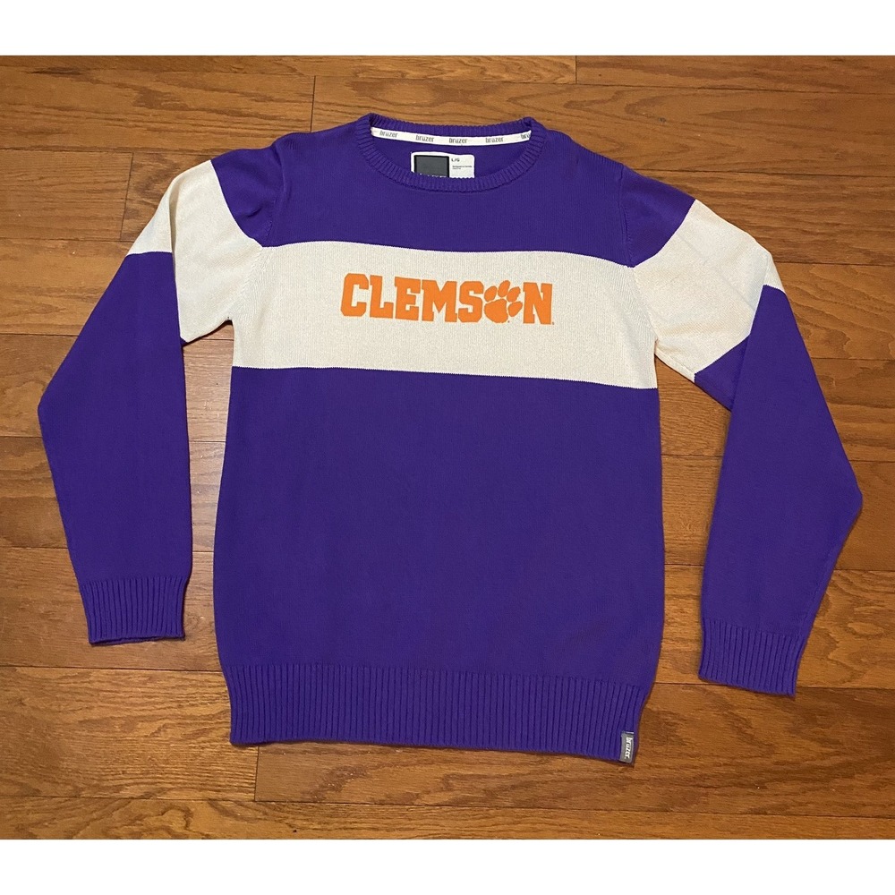 Bruzer NCAA Clemson Tigers Mens Crew Neck Sweater Vintage Excellent Condition